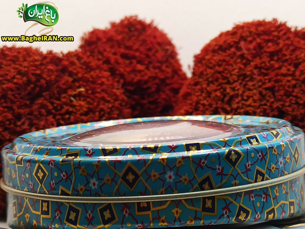 زعفران سرگل باغ ایران با بسته‌بندی خاتم